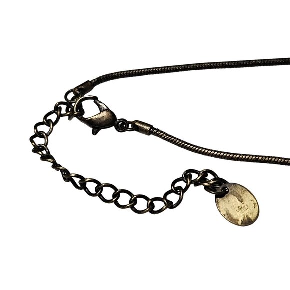 Southwest Turquoise Double Pendant Necklace Gold Tone Statement Fashion Jewelry - Picture 5 of 7